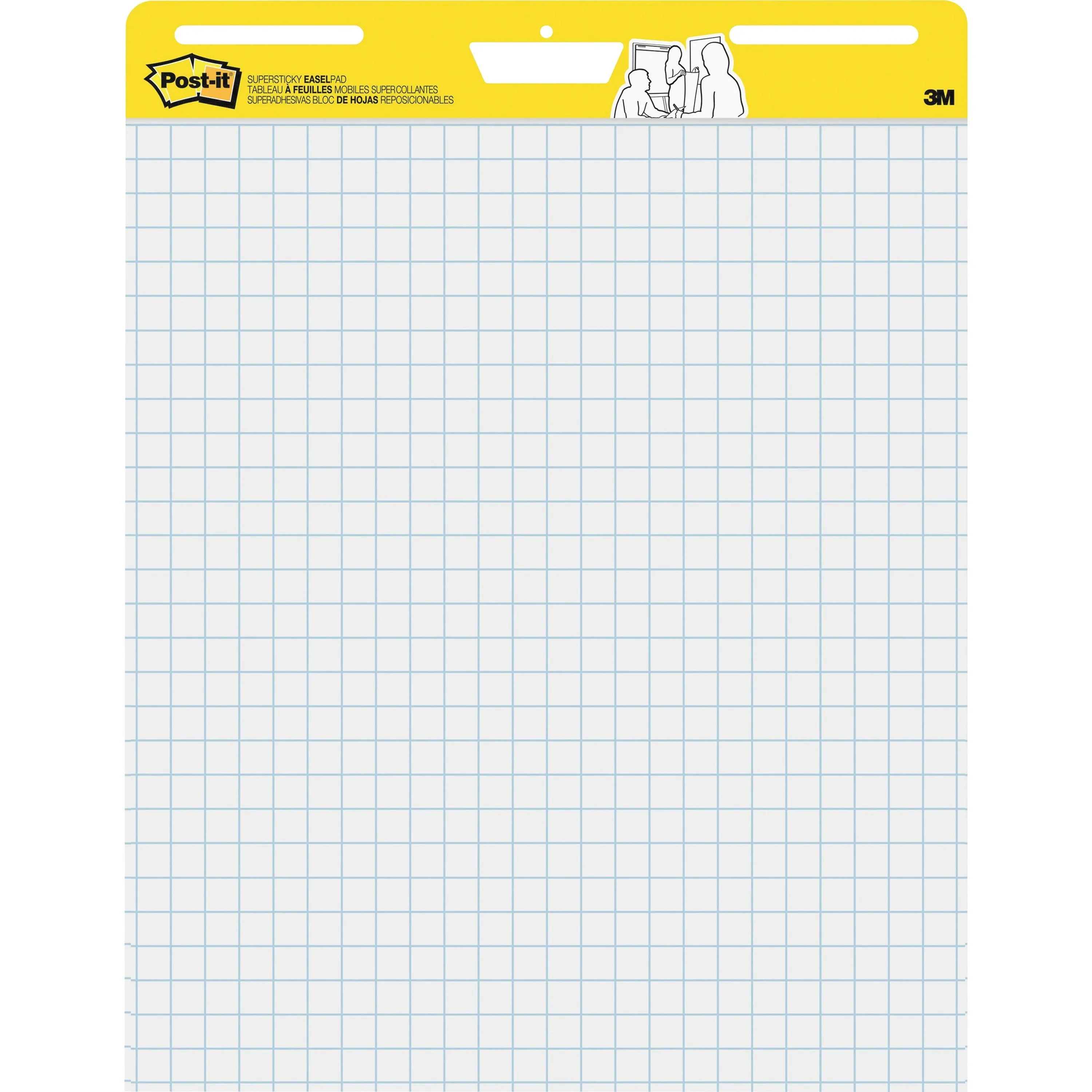 Post-it Self-Stick Easel Pads, 25 in x 30 in, White with Faint Grid