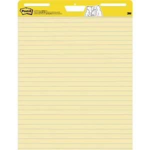 Post-it Self-Stick Easel Pads, 25 in x 30 in, Yellow with Faint Rule