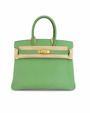 Pre-owned Hermès Birkin 25 – Vert Criquet Epsom Leather, Gold Hardware, 2025 — Store Fresh