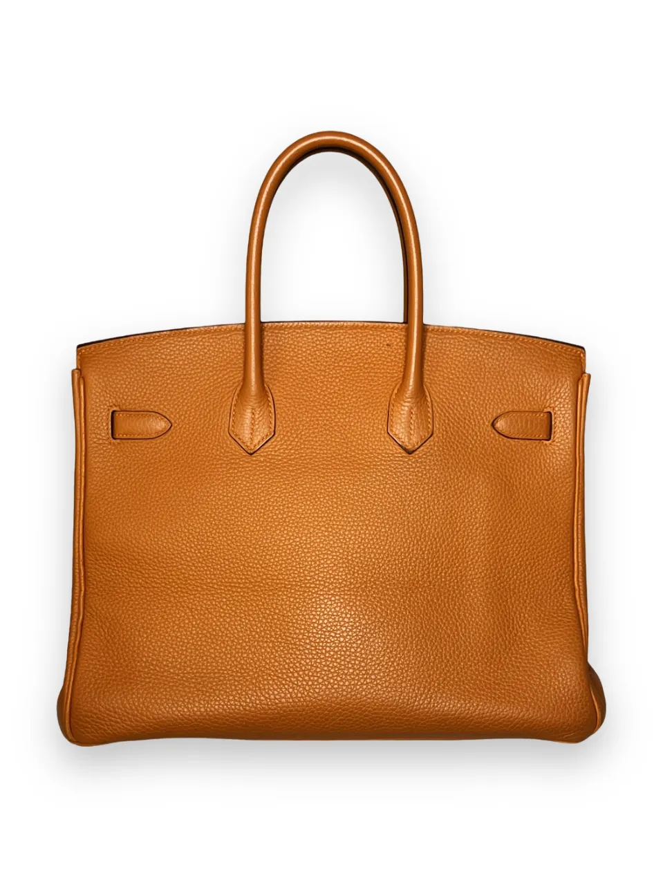 Pre-owned Hermès Birkin 35cm Orange Clemence Leather - Palladium Hardware