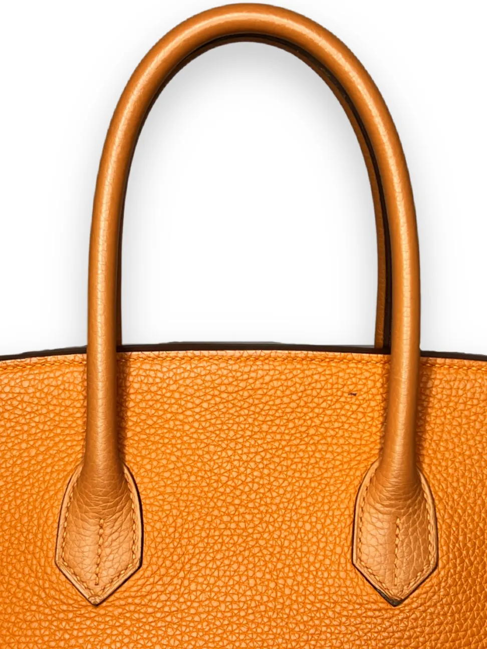Pre-owned Hermès Birkin 35cm Orange Clemence Leather - Palladium Hardware
