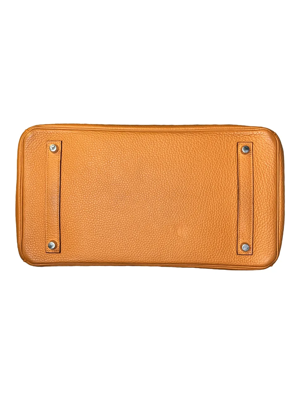 Pre-owned Hermès Birkin 35cm Orange Clemence Leather - Palladium Hardware