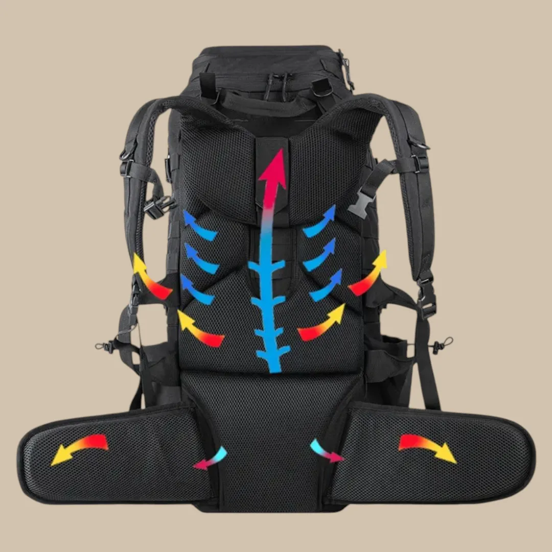PrepPro 65L Tactical Backpack – Rugged, Versatile & Built for Adventure