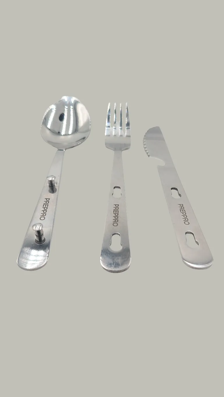 PrepPro Stainless Steel Camping Cutlery Set – Durable, Compact &amp; Ready for Any Adventure