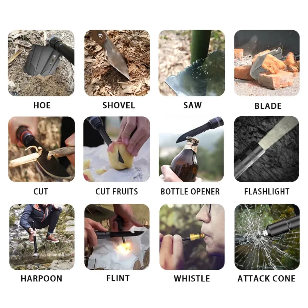 PrepPro Titan Survival Shovel – 11-in-1 Elite Outdoor Tool