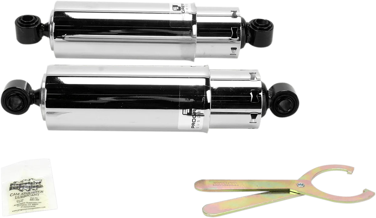 Progressive Suspension 412-4042C 412 Series 12in. Shocks with Covers - Chrome