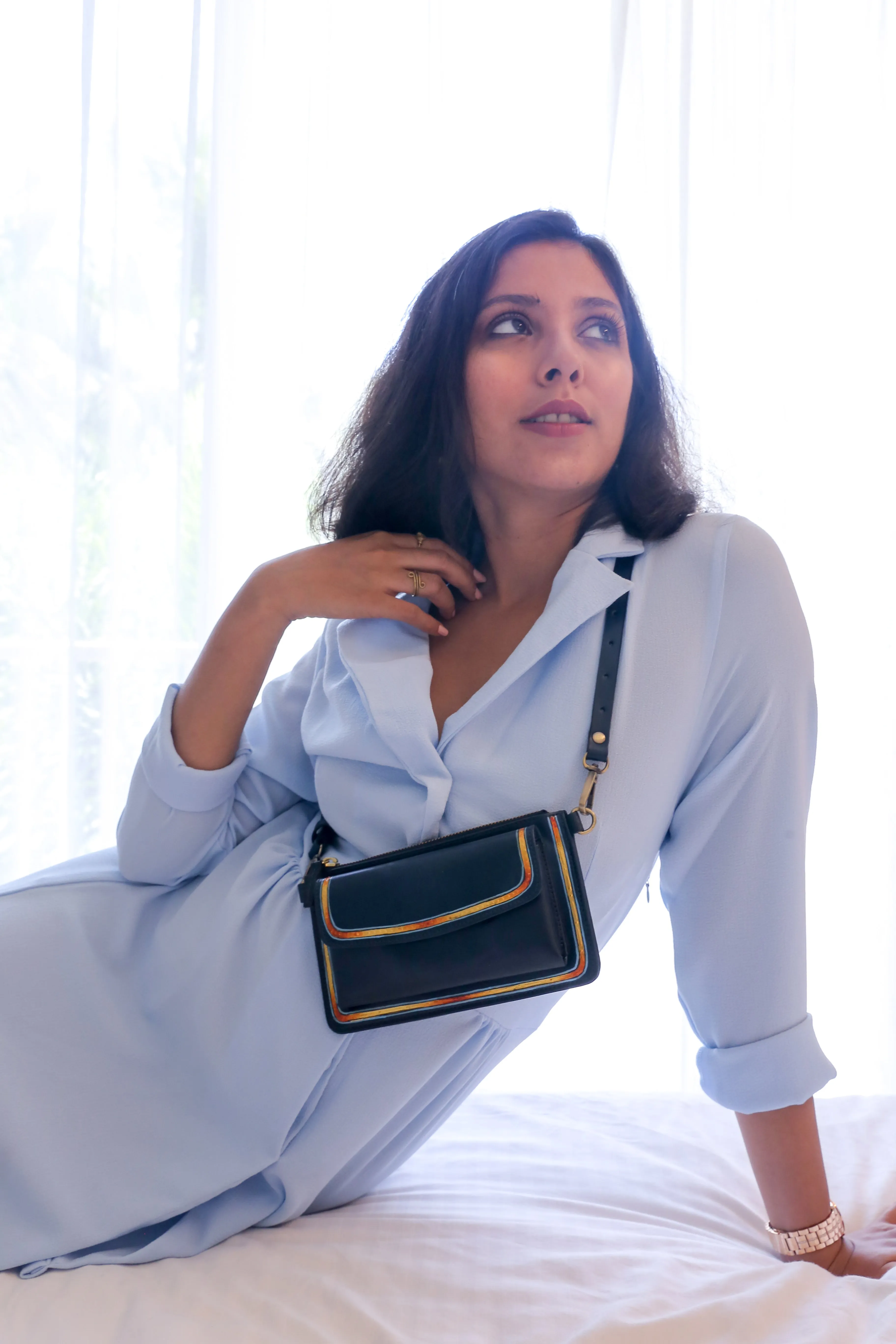 "Seher" SLING WALLET - Blue