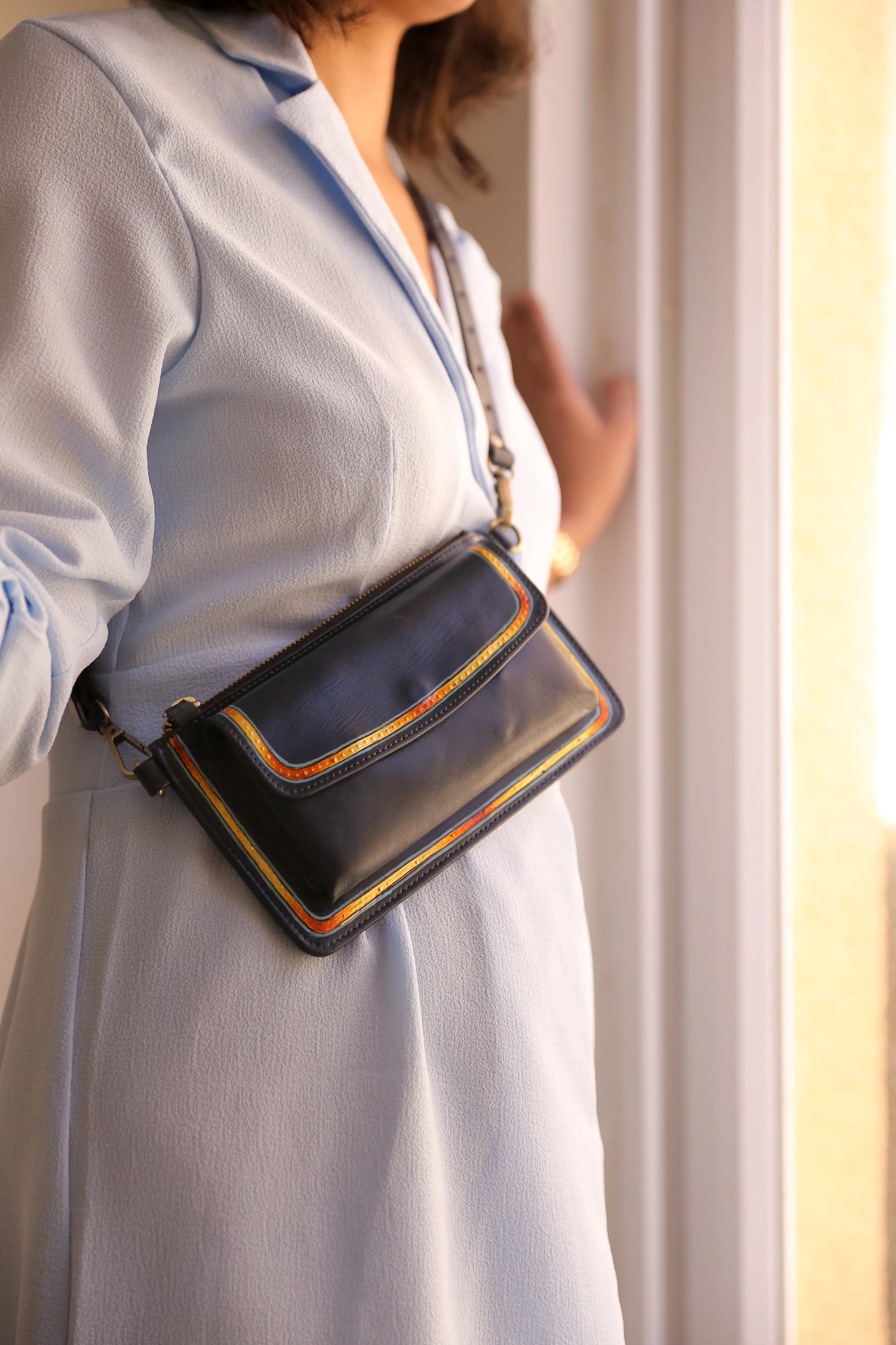 "Seher" SLING WALLET - Blue