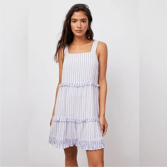 Rails Sandy Mini Dress in Blue Iris Stripe Mix Size Small