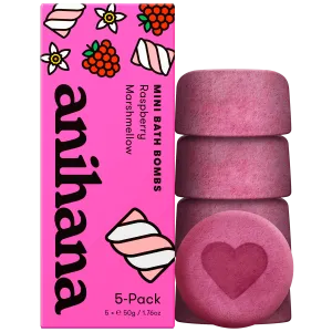 Raspberry Marshmellow Mini Bath Bombs 5-Pack