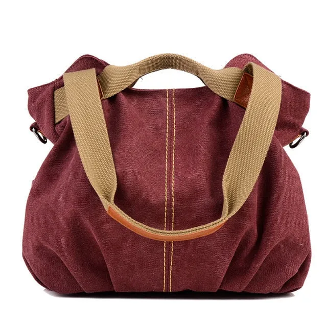 Realaiot Brand Hot Fold Casual Tote Women's Handbag Shoulder Crossbody Bags Canvas High Capacity Bag for Women Female bolsa feminina