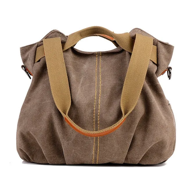 Realaiot Brand Hot Fold Casual Tote Women's Handbag Shoulder Crossbody Bags Canvas High Capacity Bag for Women Female bolsa feminina