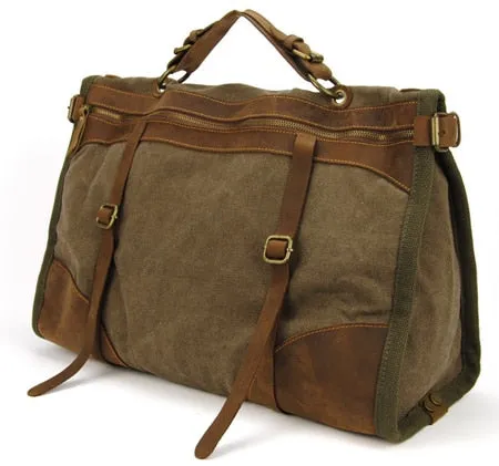 Realaiot Vintage Retro military Canvas   Leather men travel bags luggage bags men weekend Bag Overnight duffle bags tote Leisure M314#
