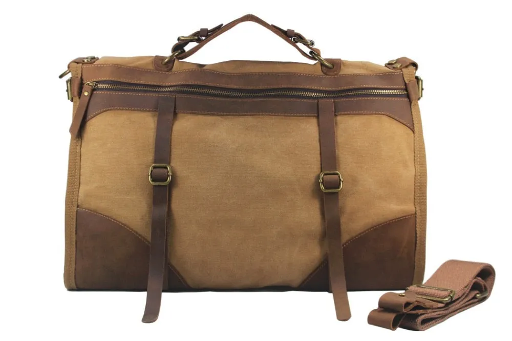 Realaiot Vintage Retro military Canvas   Leather men travel bags luggage bags men weekend Bag Overnight duffle bags tote Leisure M314#
