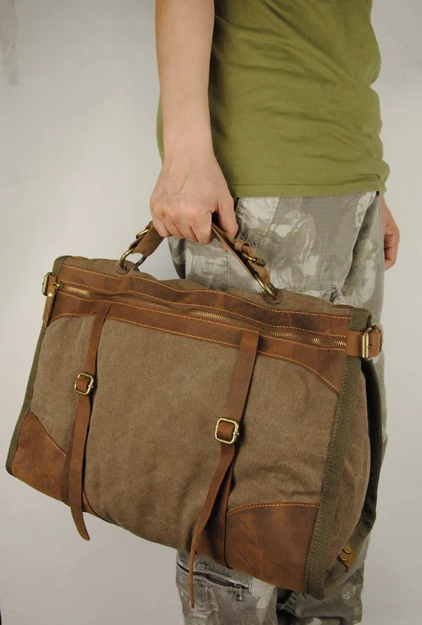Realaiot Vintage Retro military Canvas   Leather men travel bags luggage bags men weekend Bag Overnight duffle bags tote Leisure M314#