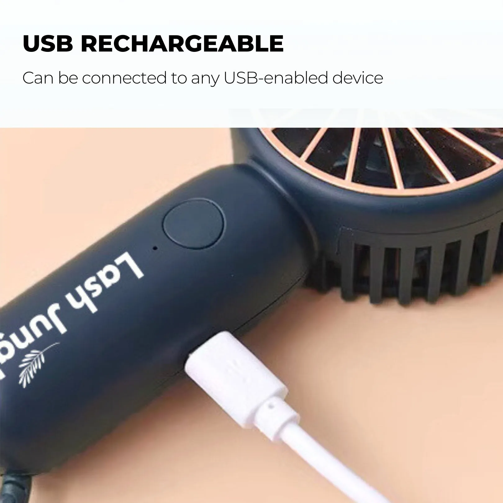 Rechargeable Handheld Mini Lash Fan for Eyelash Extension