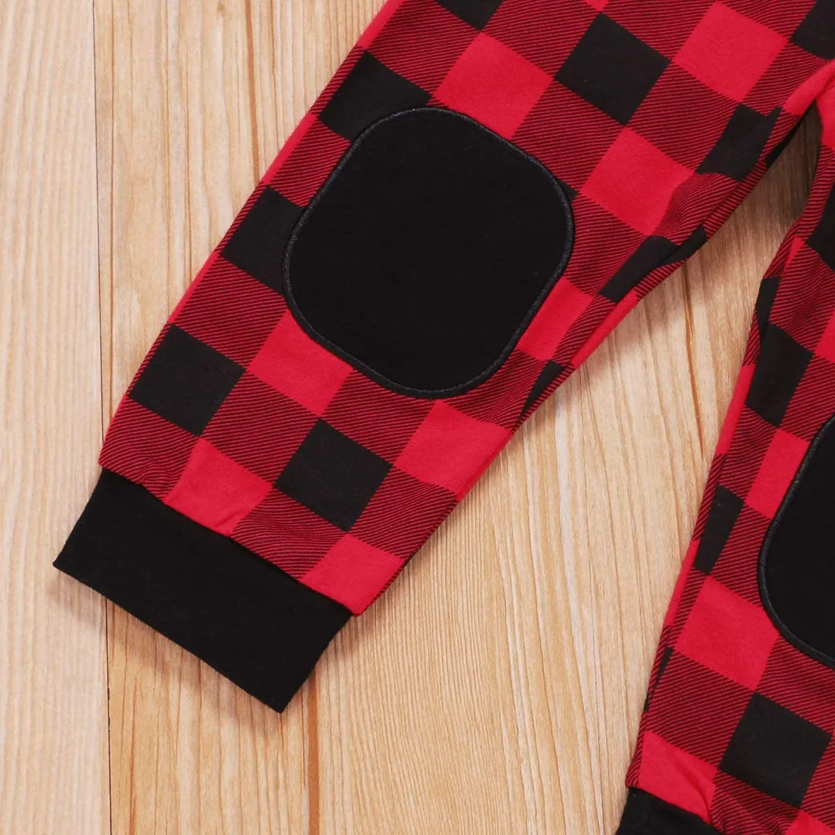 Red Plaid Hoodie Pant Set
