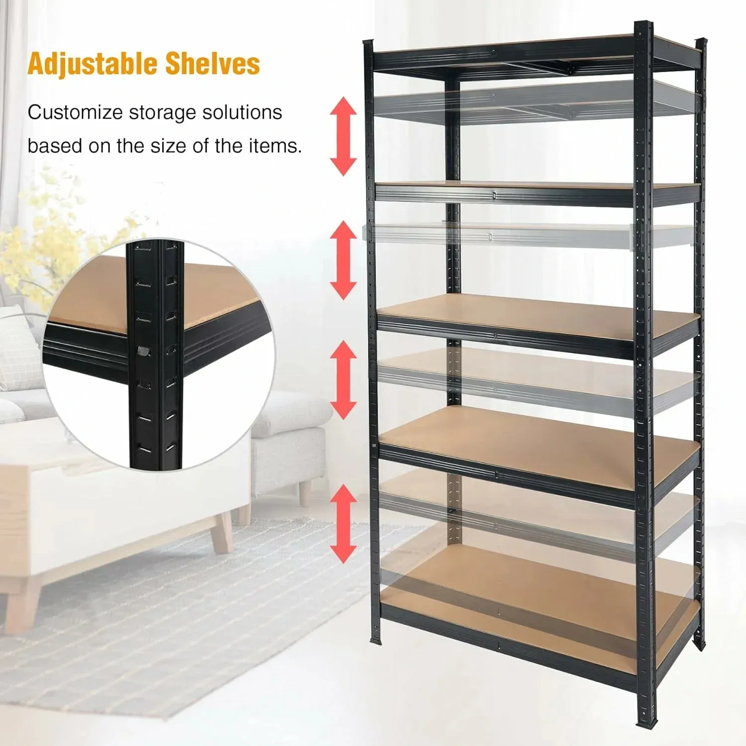REDCAMP 5 Tier Adjustable Garage Shelving Unit
