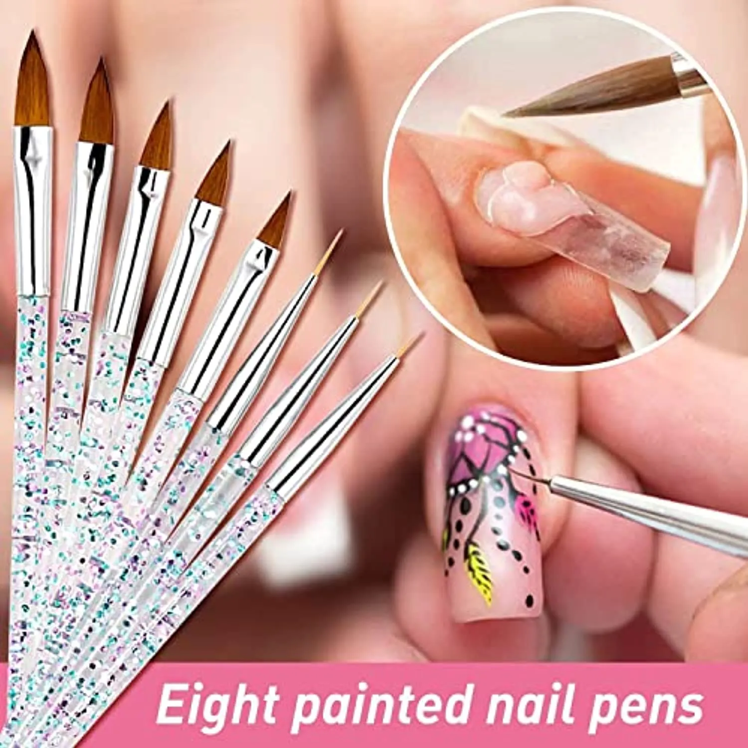 RedFlow Acrylic False Nail Tips Kit and RedFlow Electric Nail Drill,500 Acrylic Nails 8 Acrylic Nail Brush 2 Separators 1 Nail Kit 2 Nail Files 24 Acrylic Nail Powder