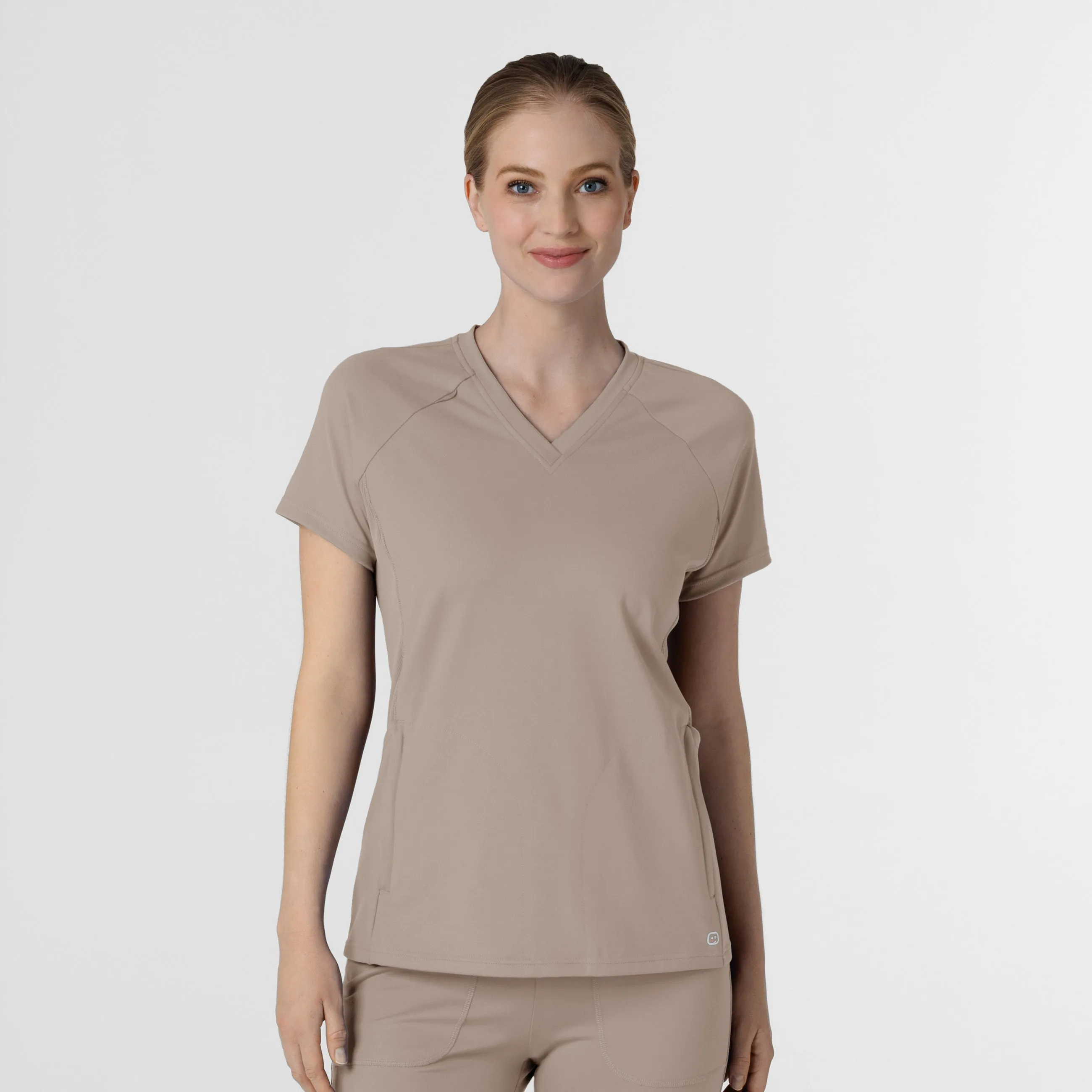 RENEW 6259 Knit Flex-n-Reach V-Neck Raglan Scrub Top Haze