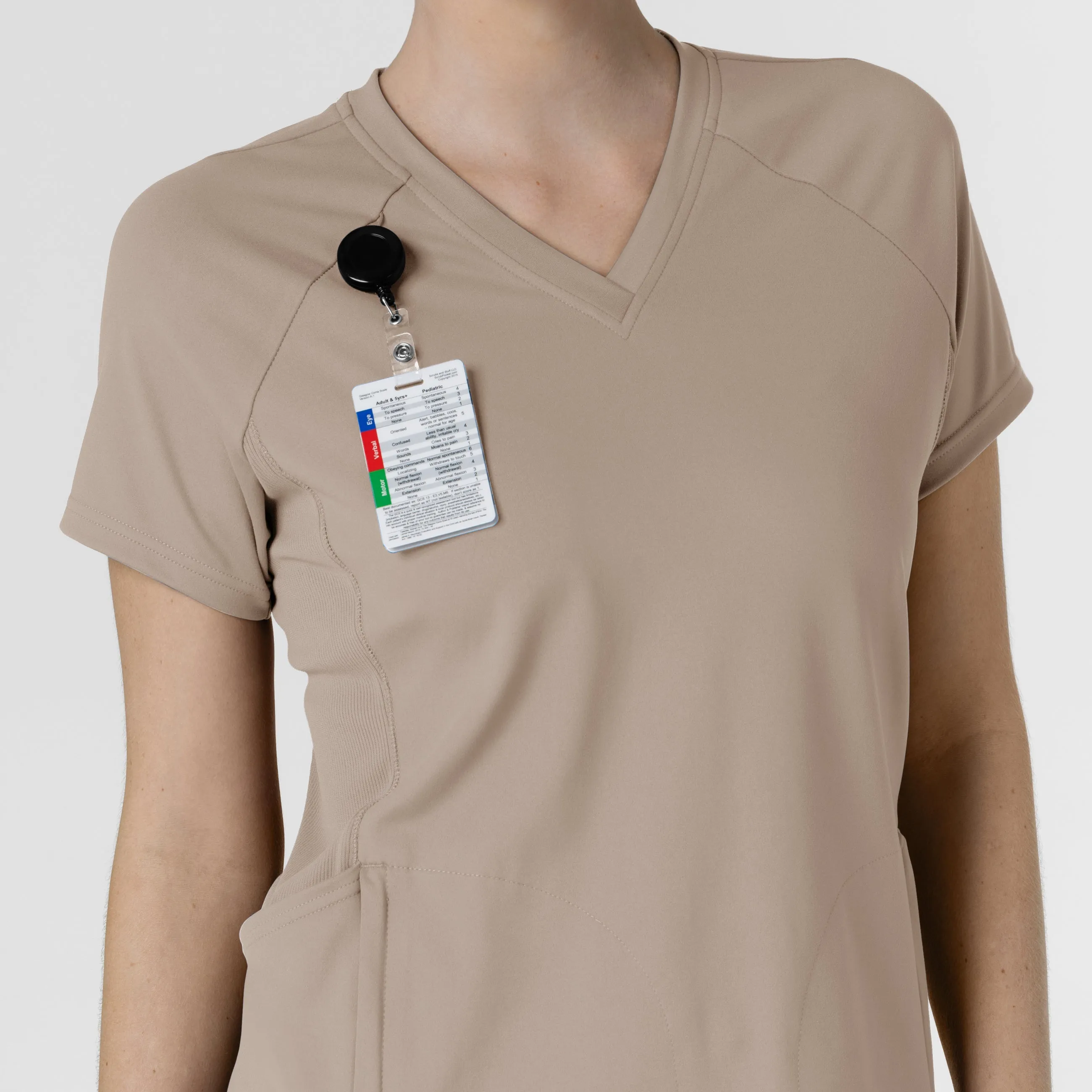 RENEW 6259 Knit Flex-n-Reach V-Neck Raglan Scrub Top Haze