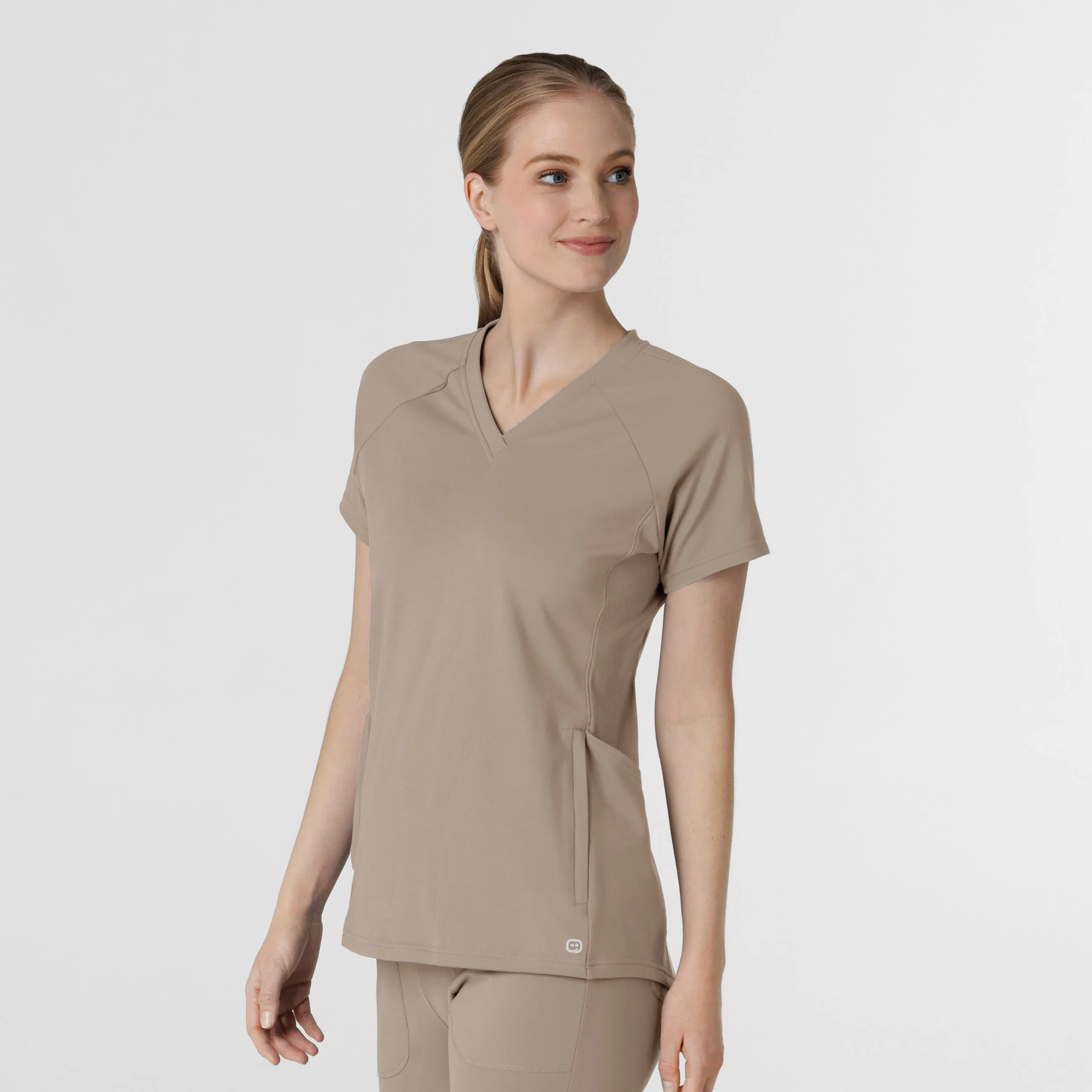 RENEW 6259 Knit Flex-n-Reach V-Neck Raglan Scrub Top Haze