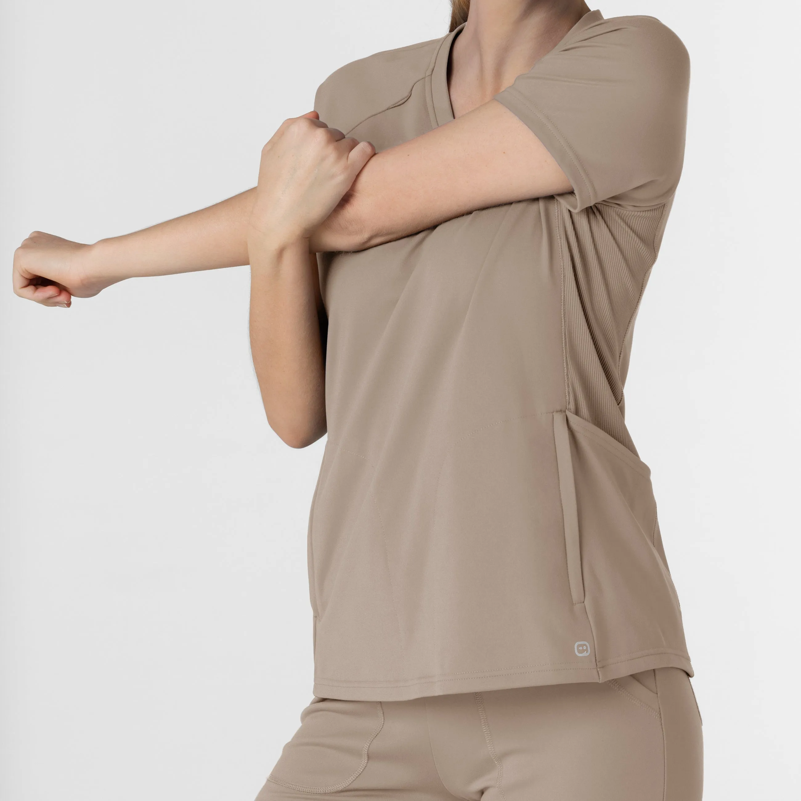 RENEW 6259 Knit Flex-n-Reach V-Neck Raglan Scrub Top Haze