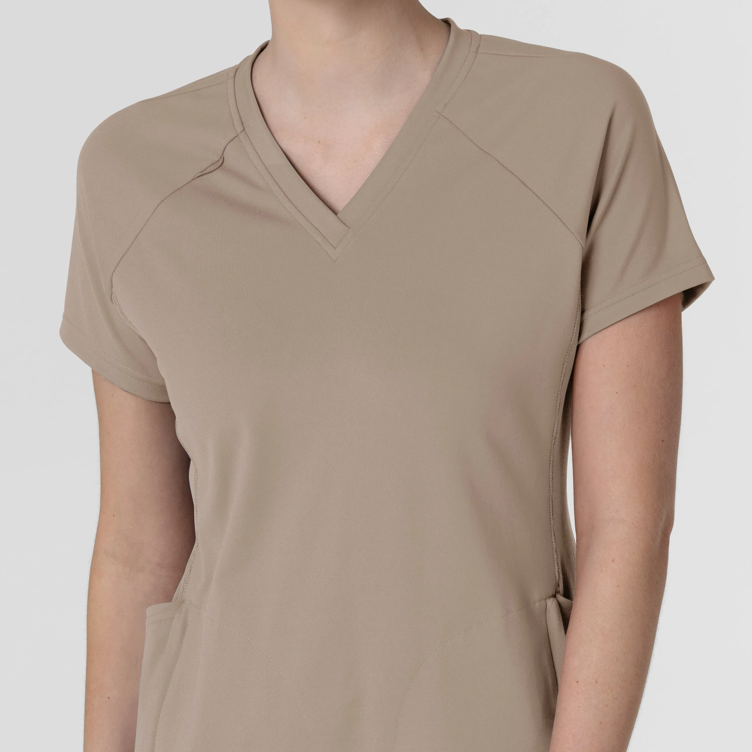 RENEW 6259 Knit Flex-n-Reach V-Neck Raglan Scrub Top Haze