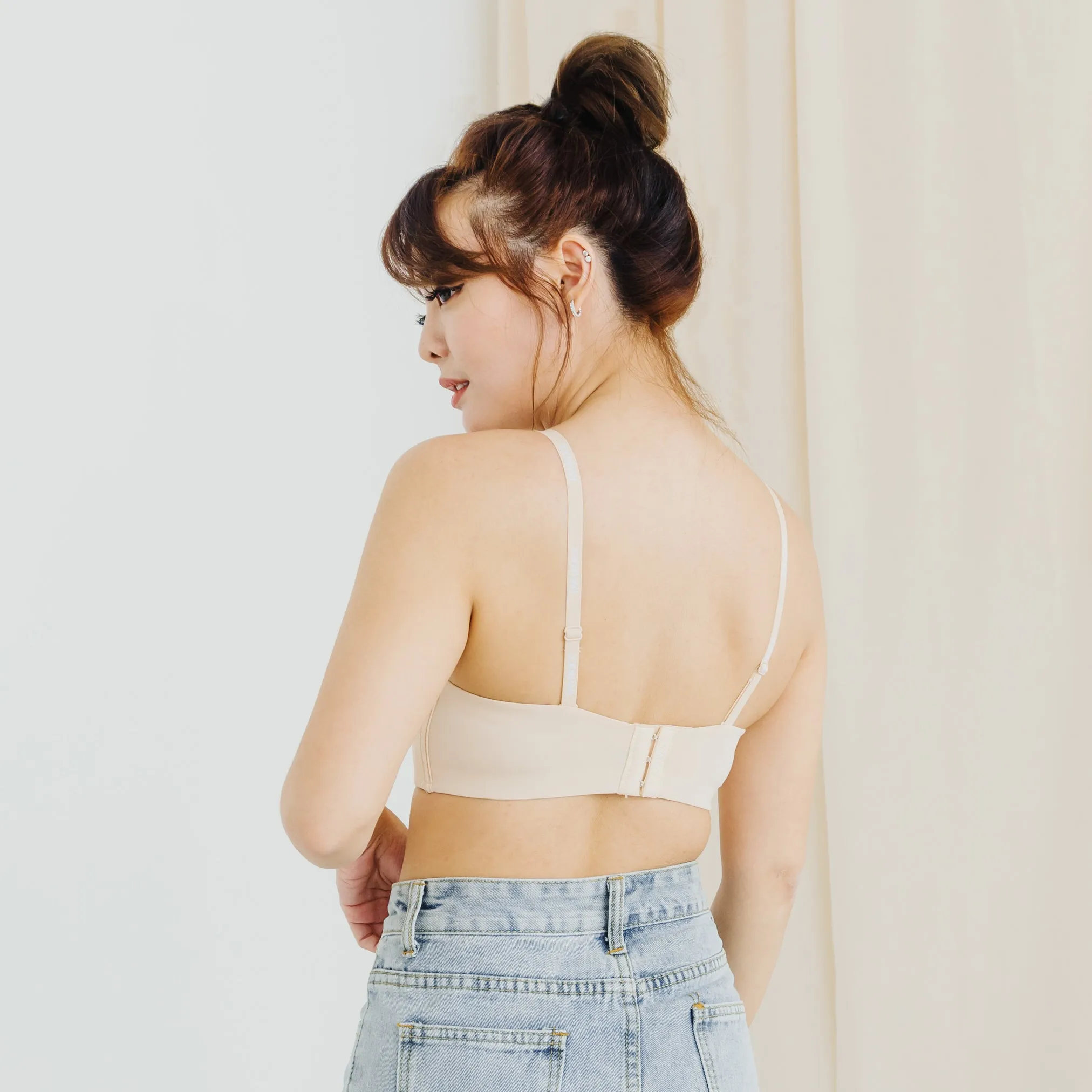 *RESTOCKED* LIVE FREE! Lightly-Lined 100% Non-Slip Strapless Wireless Bra in Nude