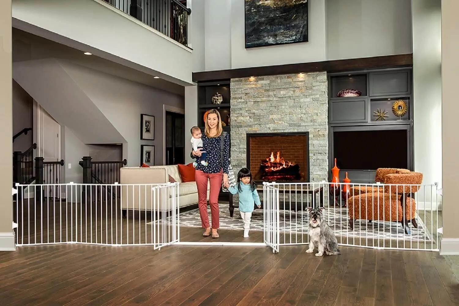 Retails $180 New in box! Regalo 192-Inch Super Wide 4 in 1 Gate and Play Yard, White! Can convert from a super wide gate to an 8-panel play yard