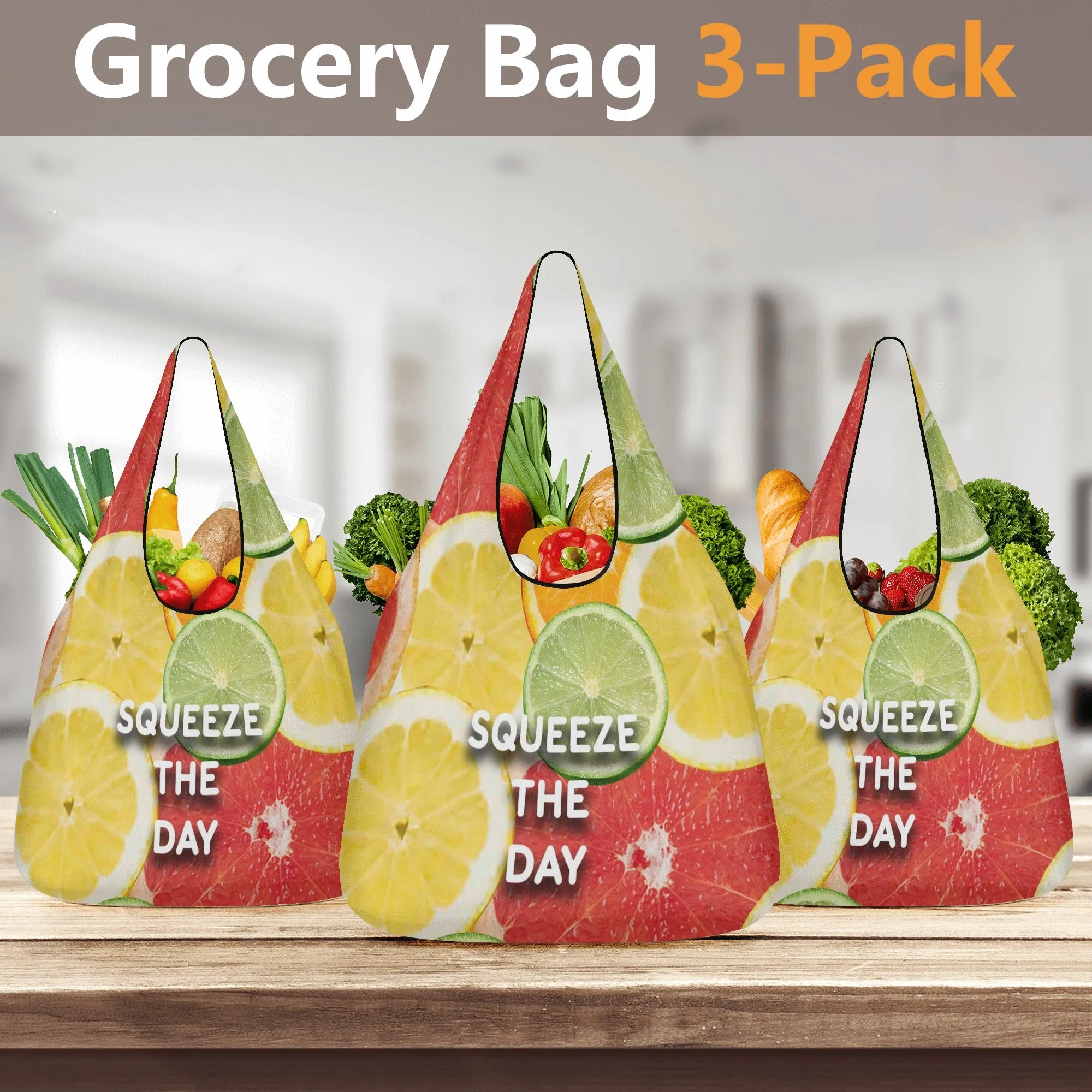 Reusable Produce Sacks 3 Pack: Citrus