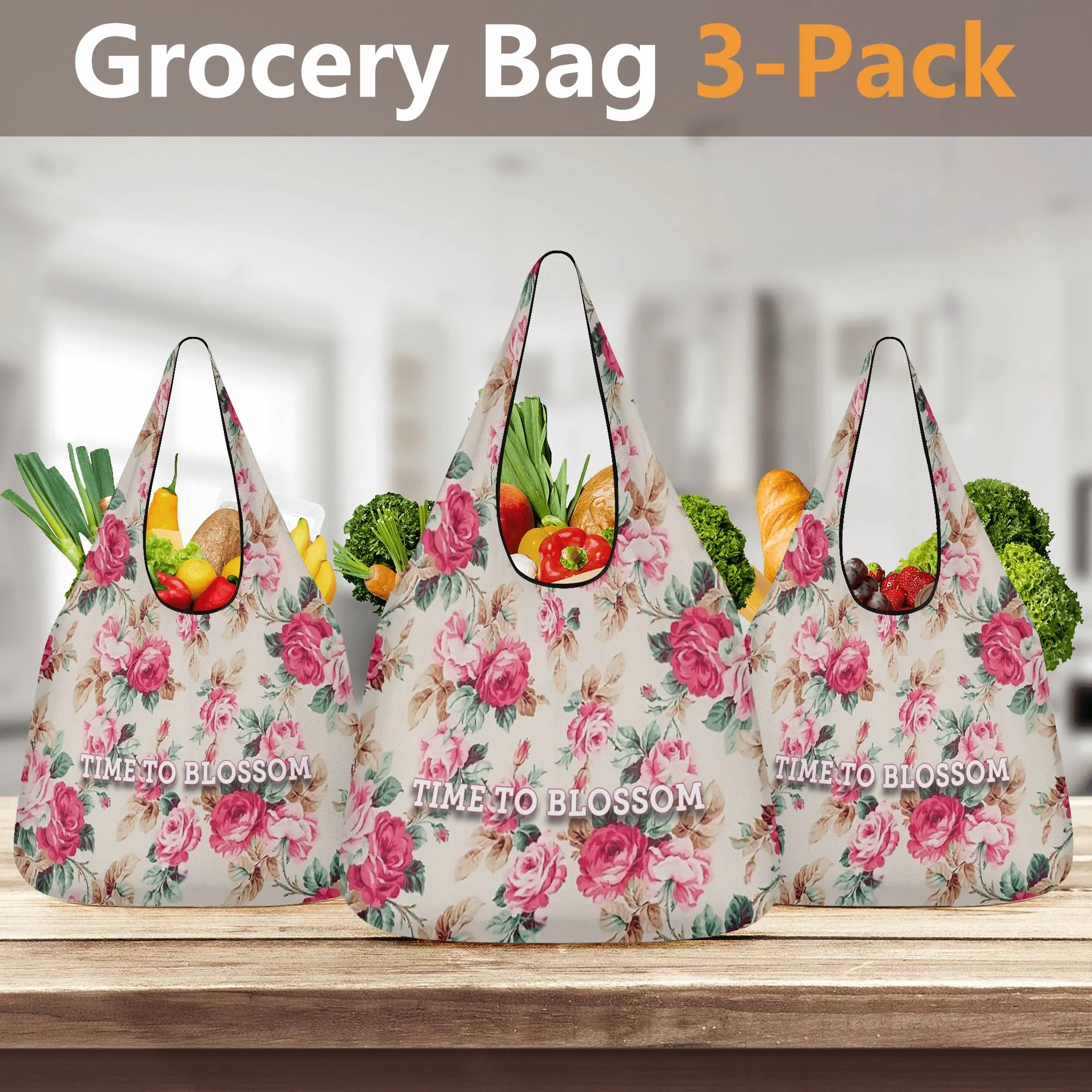 Reusable Produce Sacks 3 Pack: Floral