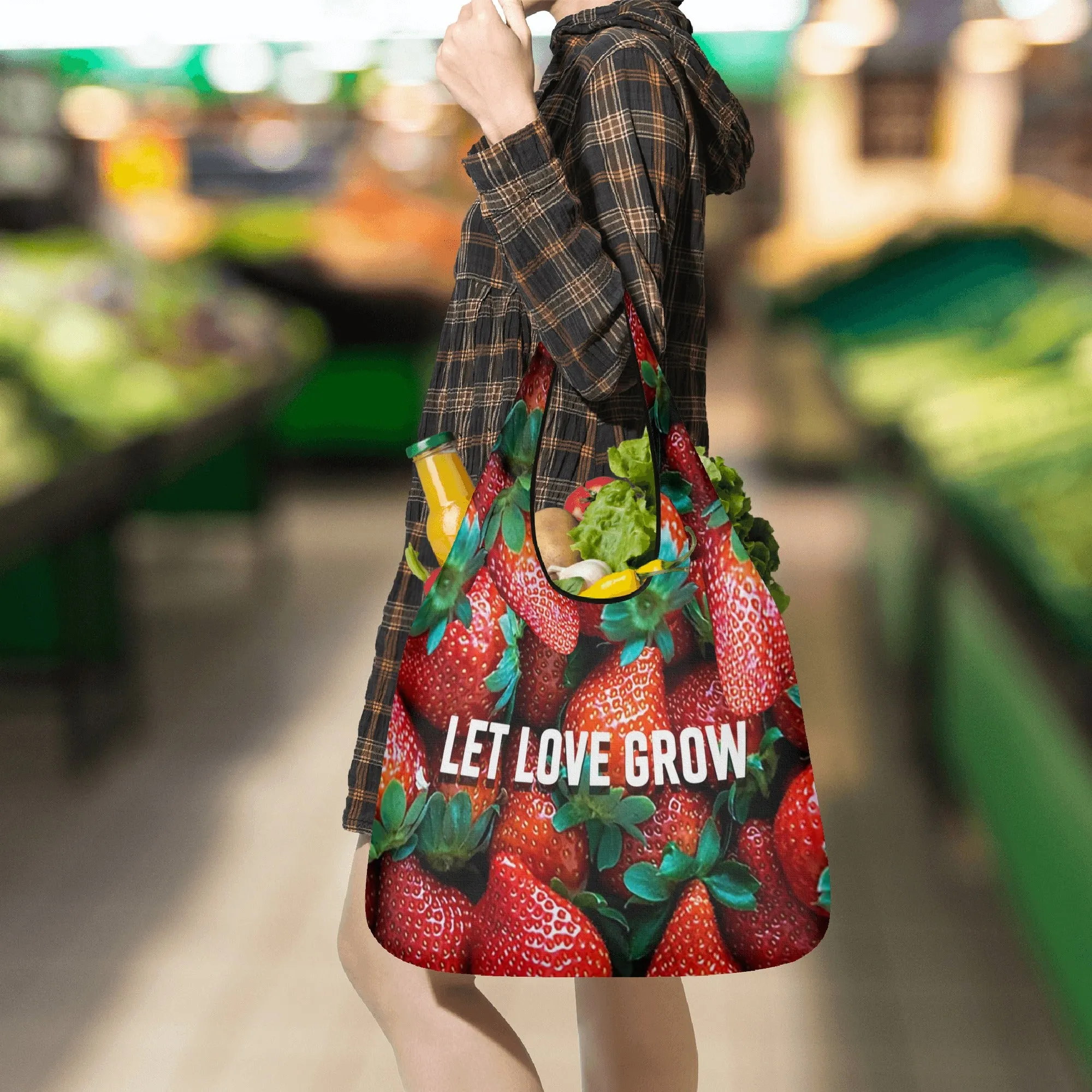 Reusable Produce Sacks 3 Pack: Strawberry