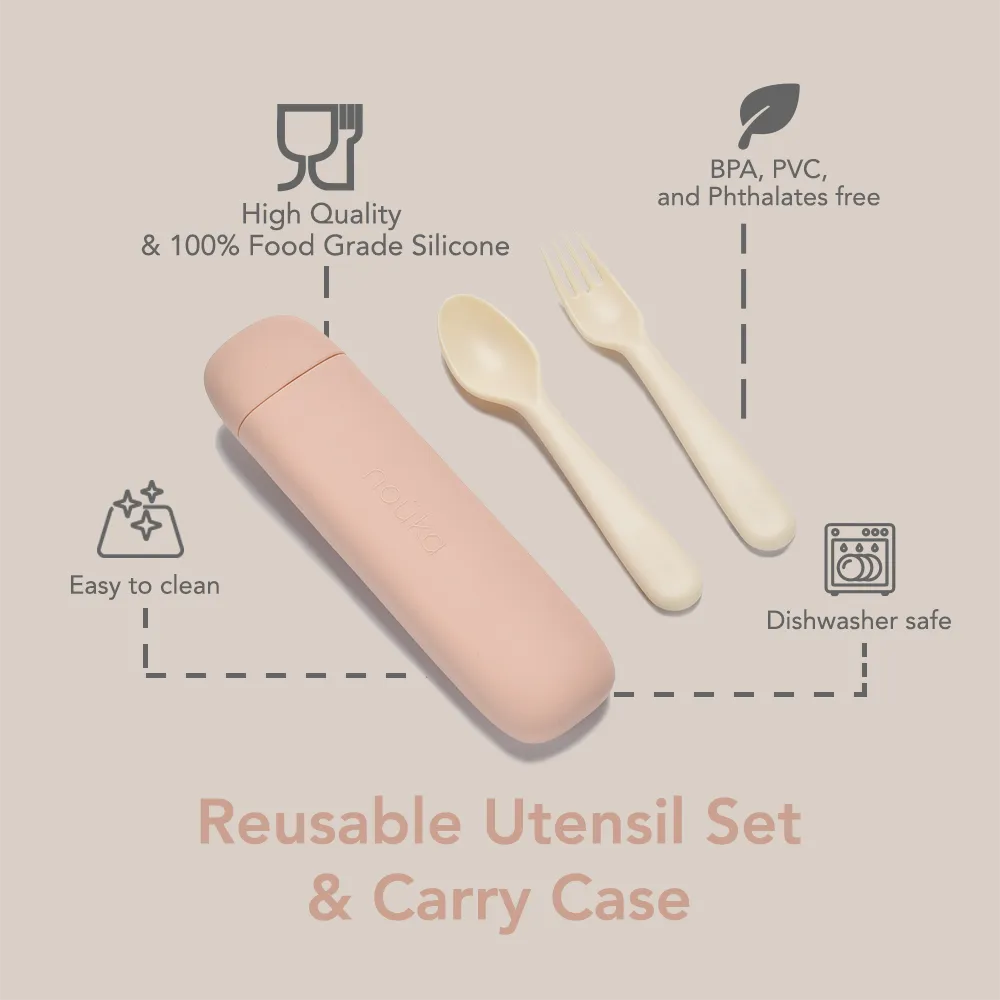 Reusable Utensil Set & Carry Case - Wave (Min. of 2 PK, Multiples of 2 PK)