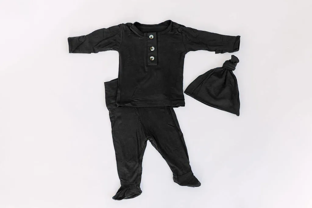 Riley Outfit and Hat Set | Black