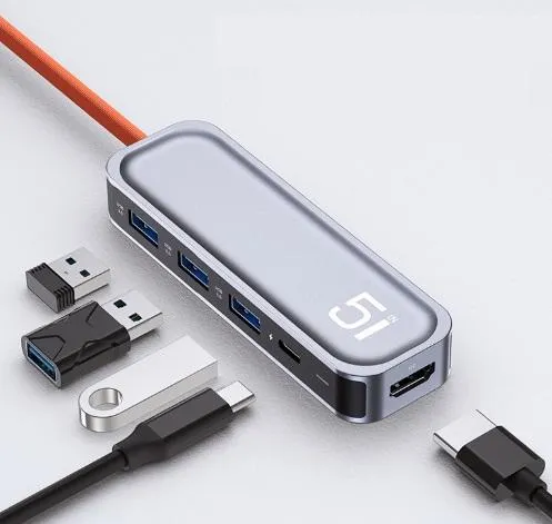 Rock 5 in 1 Type-C Multi-Function Docking Station TR04