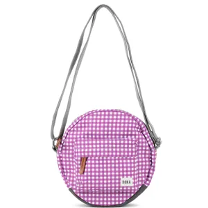 Roka Paddington B Recycled Canvas Purple Gingham Bag