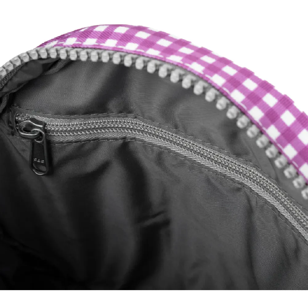 Roka Paddington B Recycled Canvas Purple Gingham Bag