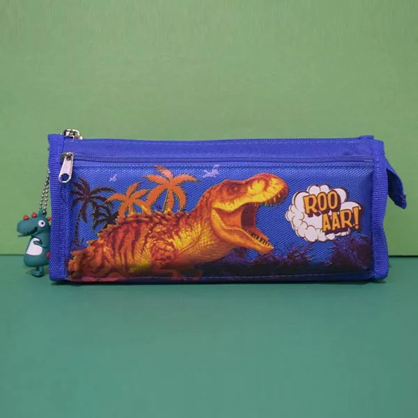 Roo Aar Pencil Case With Attached Key Chain,  Waterproof Storage Case, Makeup Pouch, Large Capacity,  Stylish Stationery Storage, Water Proof.