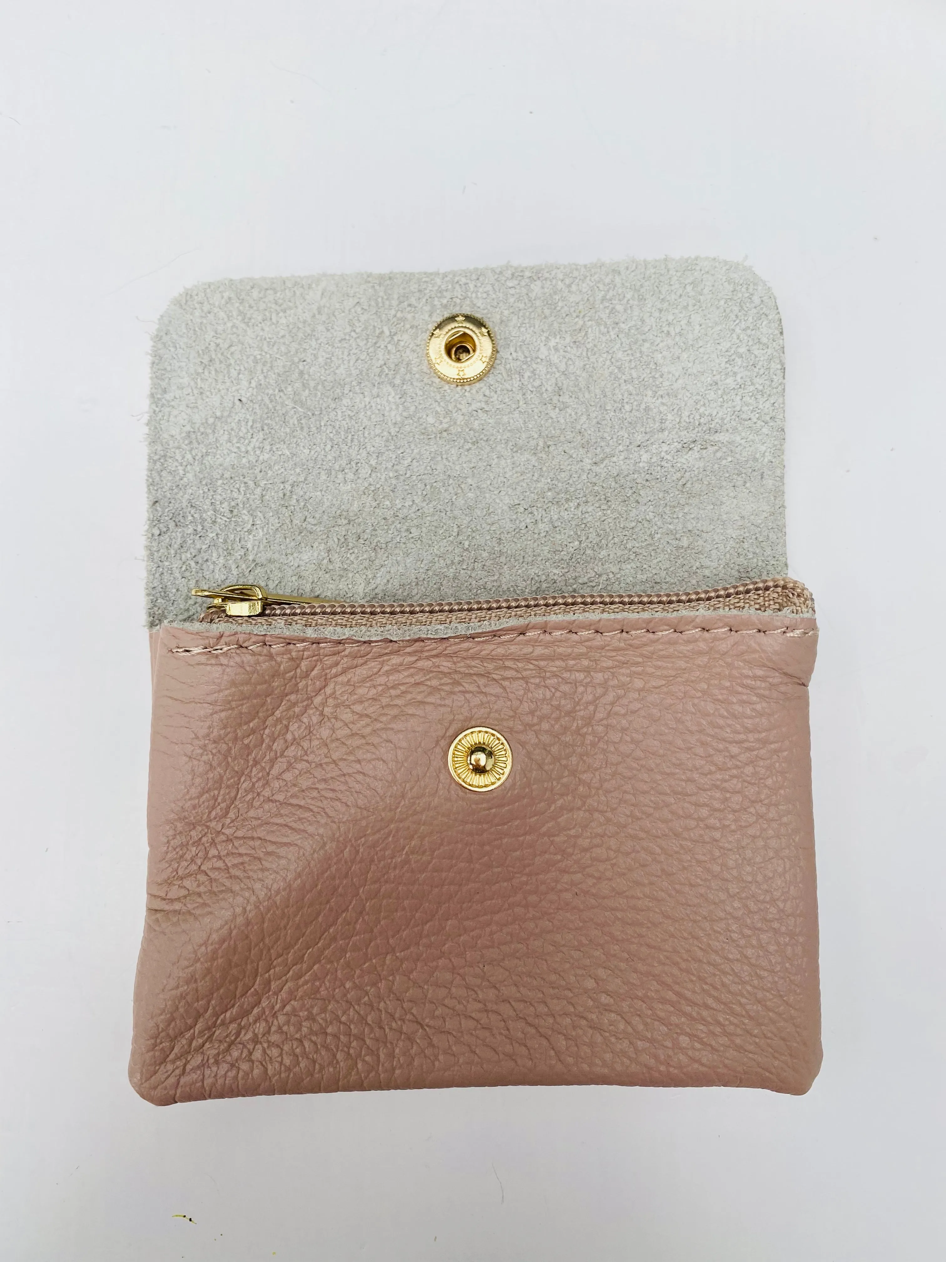 Rose Pink Soft Leather Small Purse