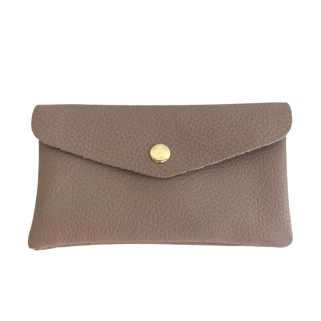 Rose Pink Soft Leather Wide Purse