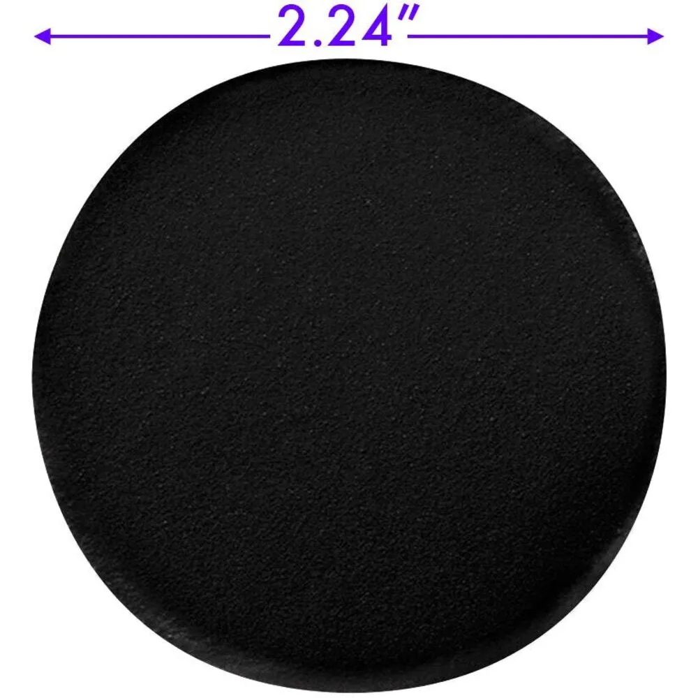 Round Rubber Foam Sponge with Smooth Buffed Edge - BLACK - 2.24" Diameter x 0.27" Thick / Case of 350 - 7 Bags of 50