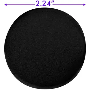 Round Rubber Foam Sponge with Smooth Buffed Edge - BLACK - 2.24" Diameter x 0.27" Thick / Case of 350 - 7 Bags of 50