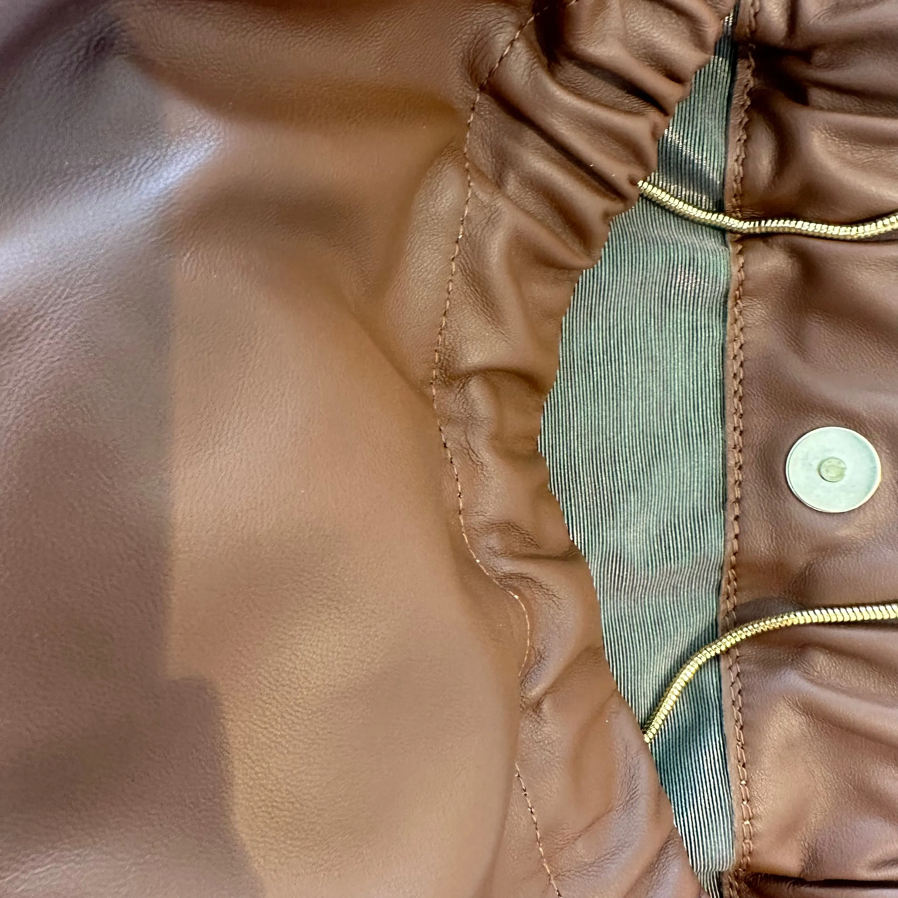 Ruched Shoulder Bag - Milk Chocolate