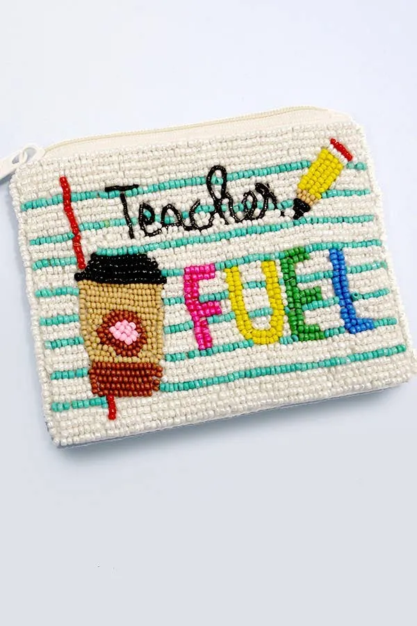 SALE TEACHER FUEL SEEDBEAD COIN PURSE