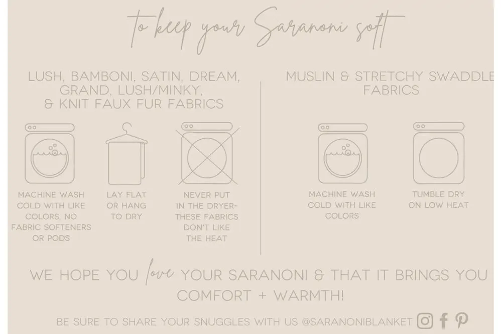 SARANONI Lush Mini Blanket - Dew