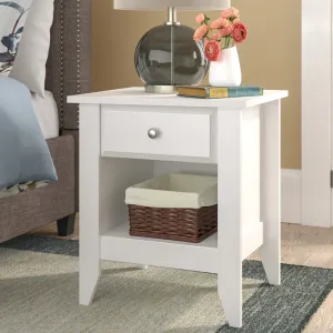 Sauder 1 Drawer Night Stand in Soft White Finish