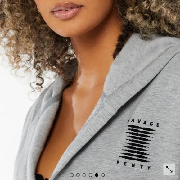 Savage X Fenty Grey Hooded Robe
