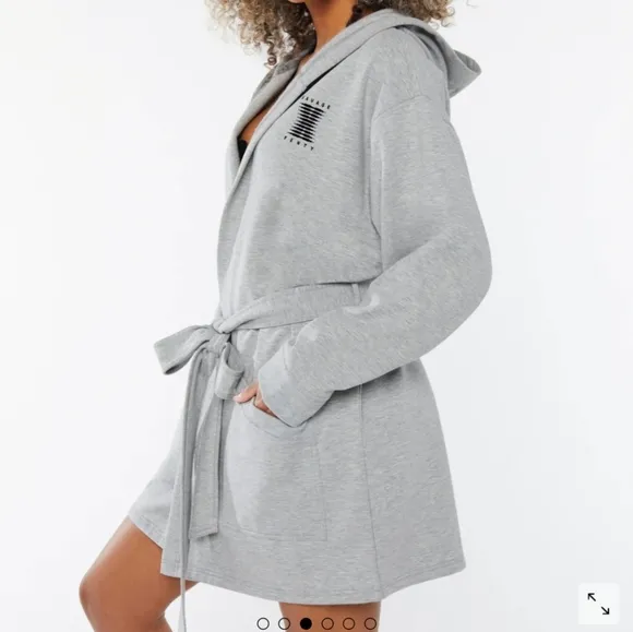 Savage X Fenty Grey Hooded Robe