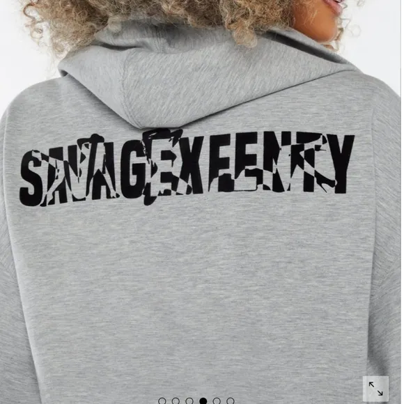 Savage X Fenty Grey Hooded Robe